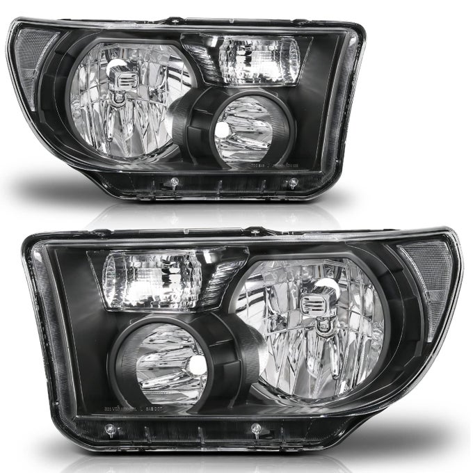 Mauto Headlights Assembly Compatible With 20072017 Toyota Tundra Sequoia Driver And Passenger Side Black Housing Clear Lens To2502171 To2503171