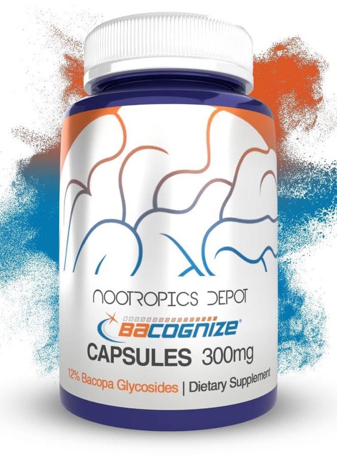 Nootropics Depot BaCognize Bacopa Monnieri 300mg Capsules (120 Count) Ayurvedic Herb Non-GMO, Gluten Free, and Vegetarian Friendly - Image 1