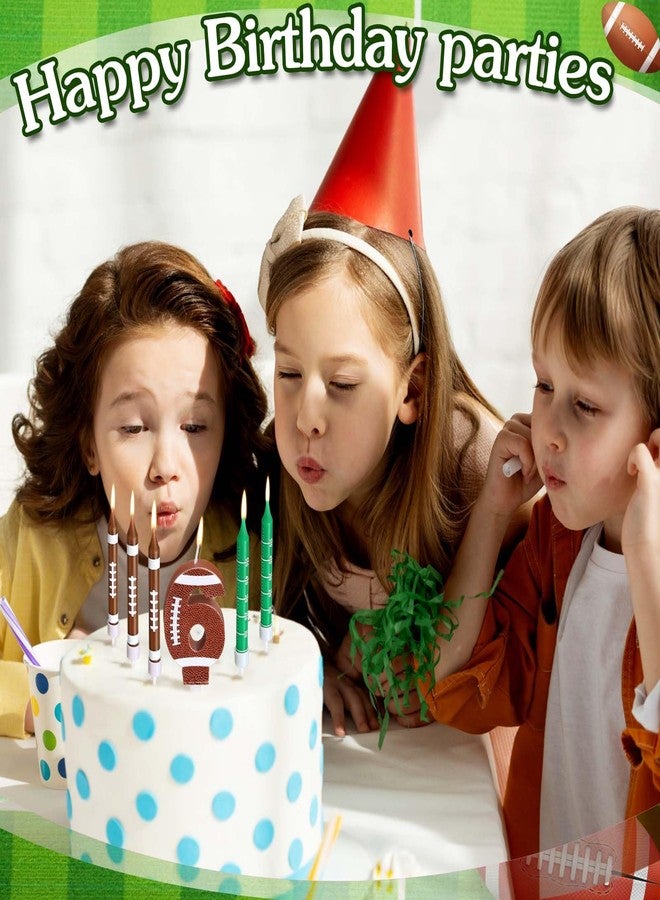 Photect 11 PCS Football Birthday Candles Number 5-9 Candle Football Cake Topper Decor Football Themed Birthday Cake Decorations for Boys Girls Kids Party Supplies (Number 6) - Image 4