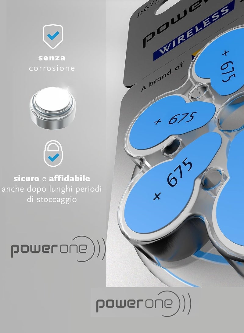Power One Pack Of 18 Pieces 1.45V Original High Level Hearing Aid Batteries P675  - Image 3