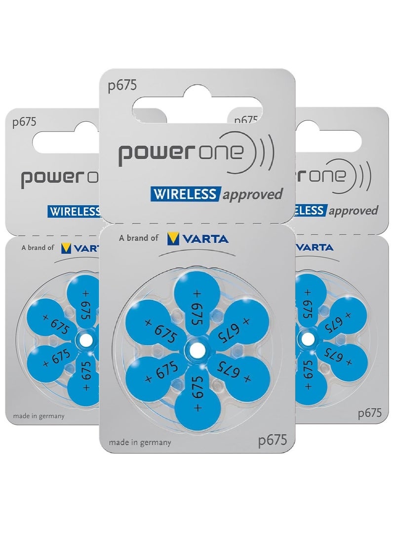 Power One Pack Of 18 Pieces 1.45V Original High Level Hearing Aid Batteries P675  - Image 2