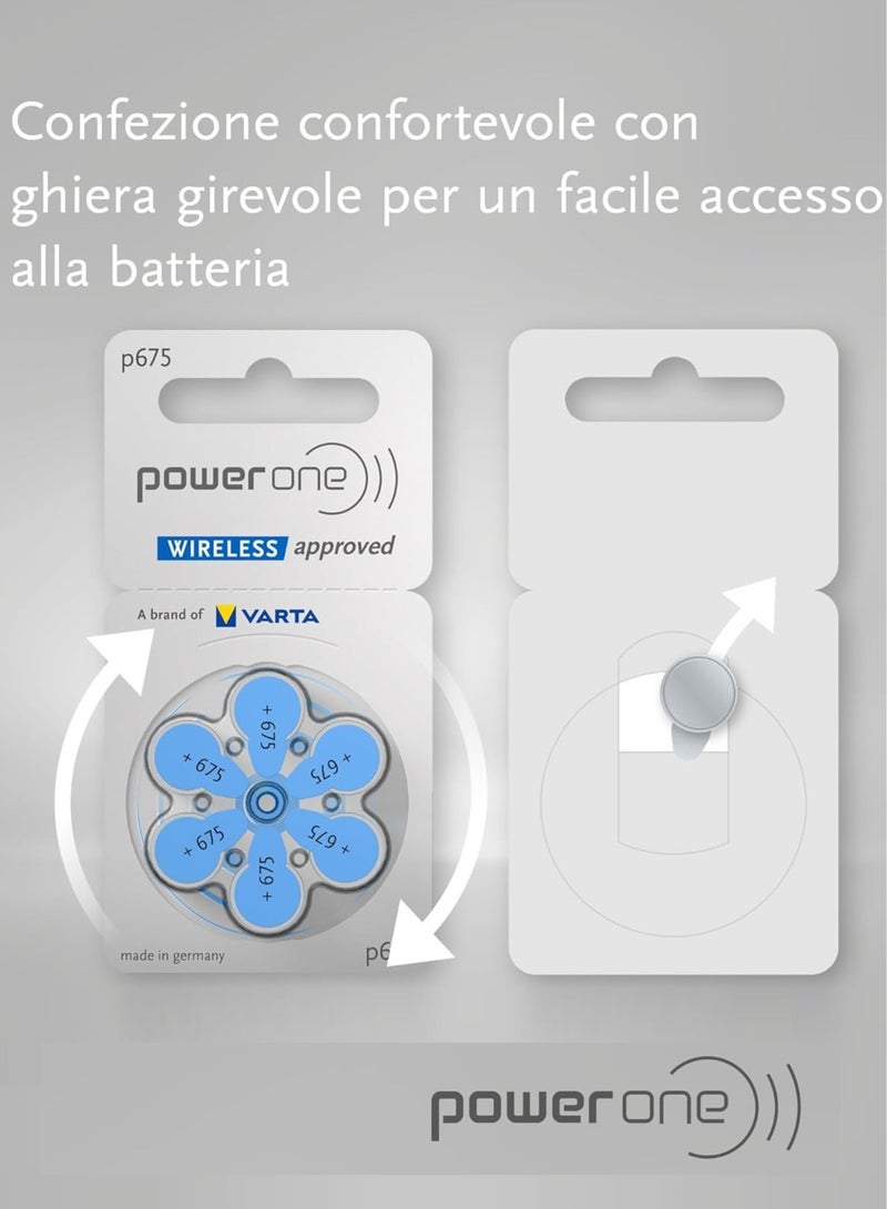 Power One Pack Of 18 Pieces 1.45V Original High Level Hearing Aid Batteries P675  - Image 5