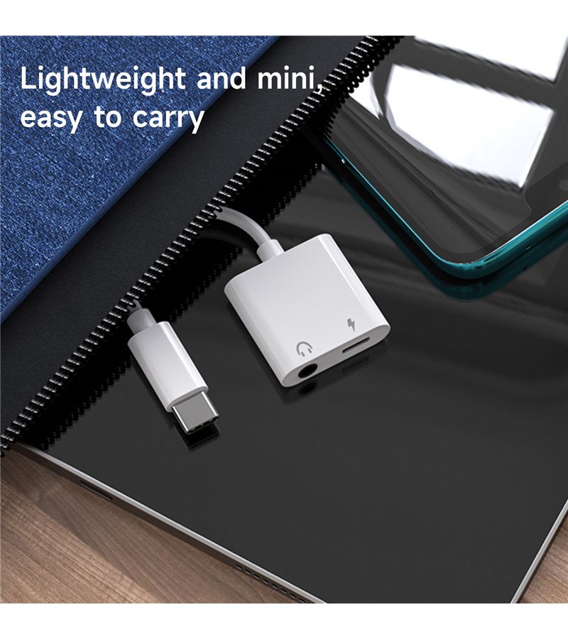 USB C To 3.5mm Headphone And Charger Adapter 10W In 1 Simultaneous Audio Jack For iPhone 16 Pro 16 Pro Max 15 Pro 15 Pro Max Series - Image 4