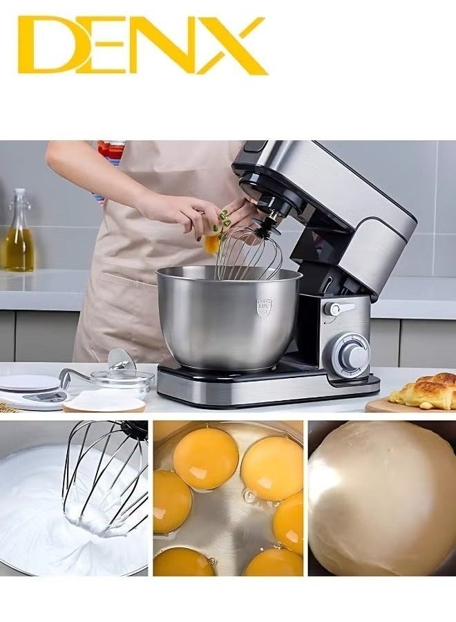 Denx DX2047 3-in-1 Stand Mixer, Food Processor & Meat Grinder – 1300W Power, 5L Stainless Steel Bowl, Multi-Function Kitchen Appliance - Image 3