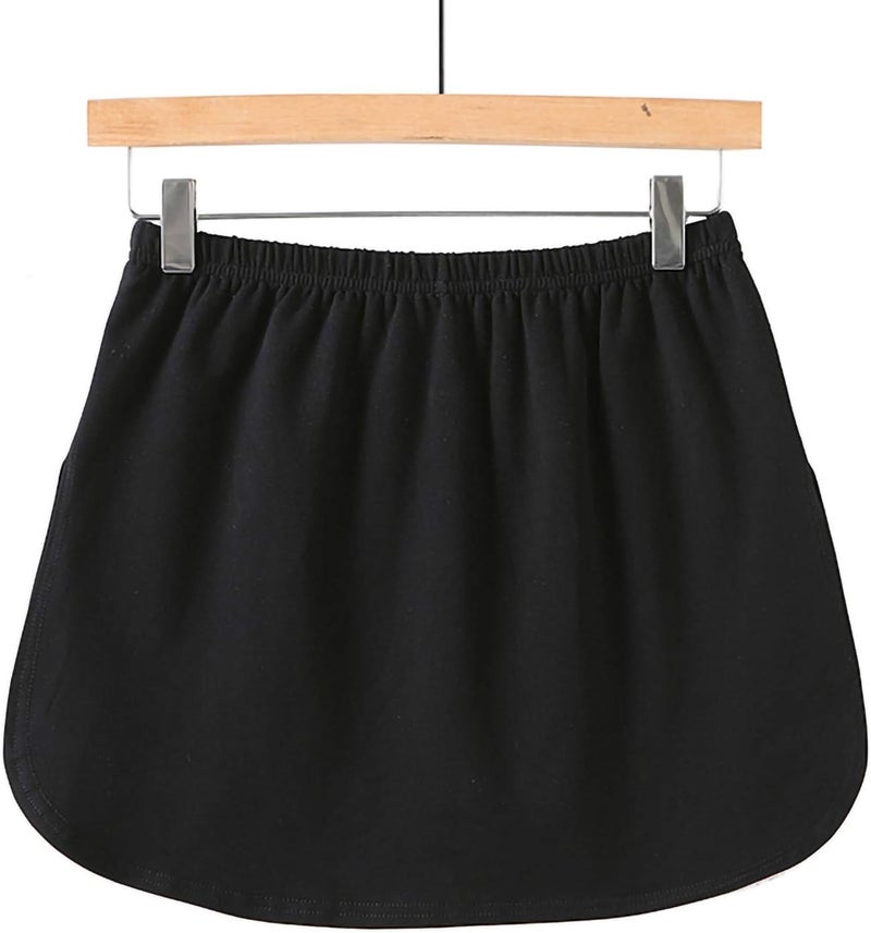 ويوبلز تنورة قصيرة قابلة للتعديل مع طبقات، بلوزة وهمية، تنورة قصيرة واسعة من الأسفل - تصميم نصف الطول مع فتحة جانبية، قمصان بحافة وهمية، تنورة قصيرة واسعة من الأسفل للنساء والفتيات، سترة وجاكيت مناسبان لجميع الإطلالات - Image 4