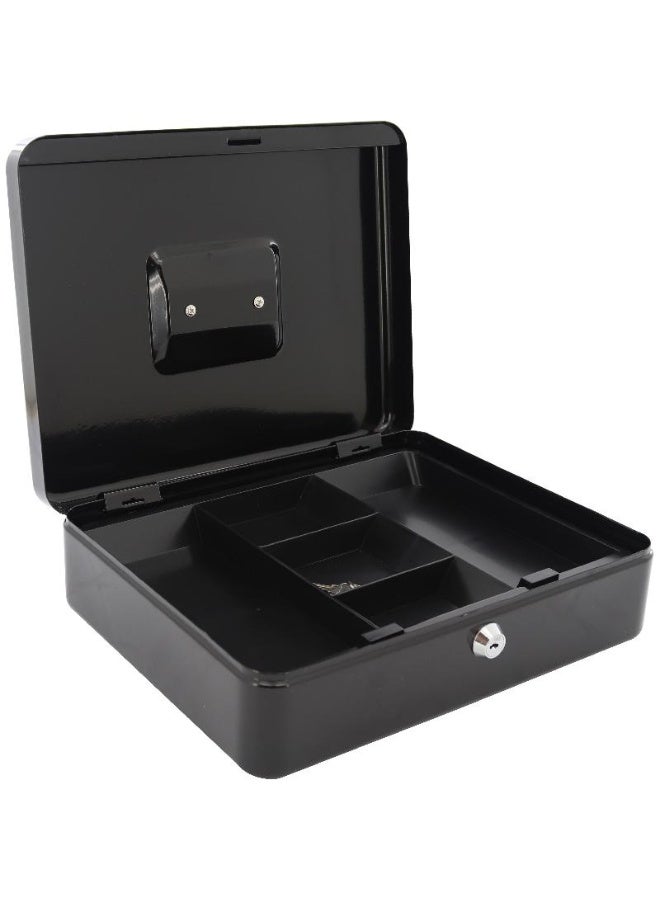 Royal Falcon Royal Falcon Cash Box Key Lock 12" Metal Matte Black - Image 1