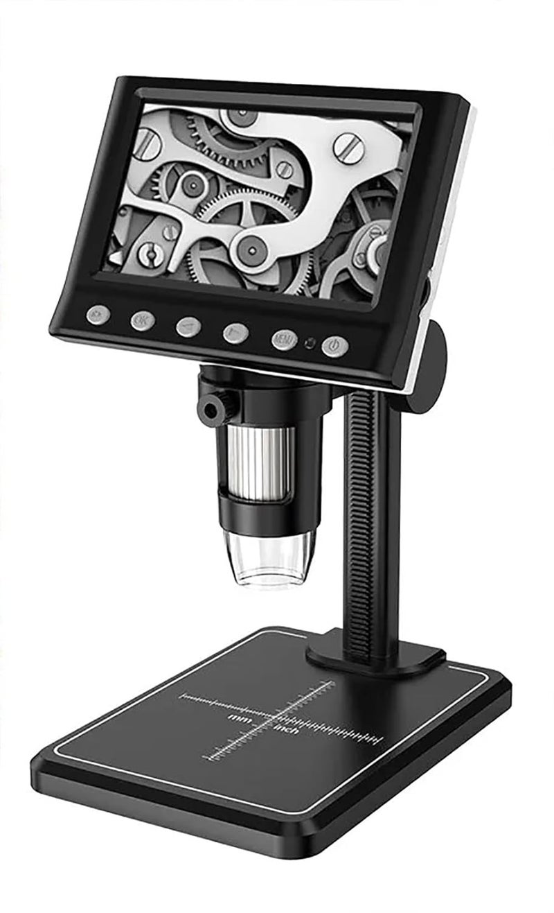 ETZIN مجهر رقمي LCD بحجم 4.3 بوصة لمراقبة العملات 40-1000X مكبر عملات USB مع قاعدة عالية و8 مصابيح LED للأطفال والبالغين وغيرها - Image 1