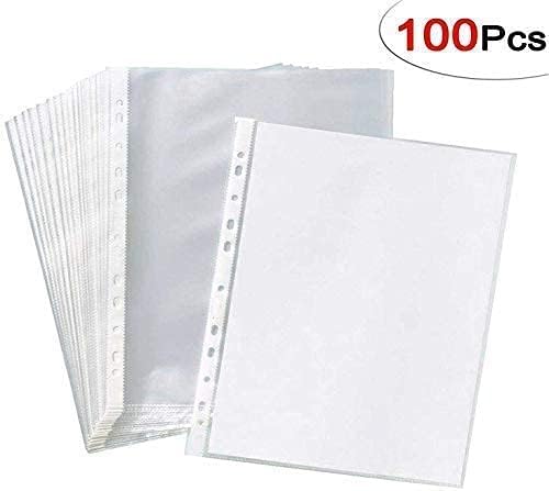 ANG 100-Piece a4 Sheet Protectors Files with 11 Punched Ring Holes, Sheet Protector a4 Size Transparent File Sleeves (100 Sheets - 60 Micron) - Image 3