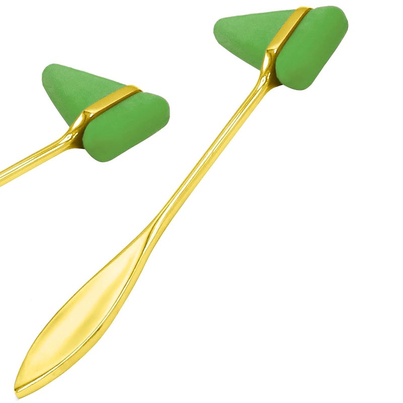 Gold Plated Green - Taylor Tomahawk Reflex Hammer for Examination - Ideal for Students, Nurses, Doctors, Medics, EMT