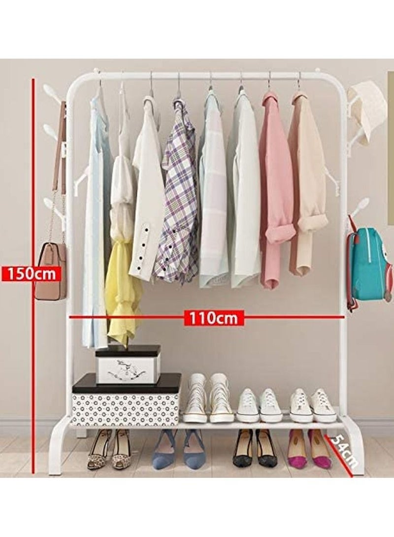 Clothes rack floor bedroom household simple single pole indoor drying folding hanging clothes storage - Image 4