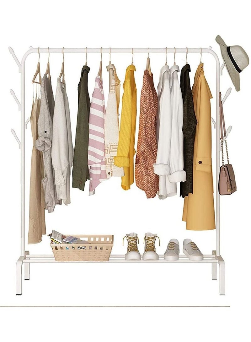 Clothes rack floor bedroom household simple single pole indoor drying folding hanging clothes storage - Image 1