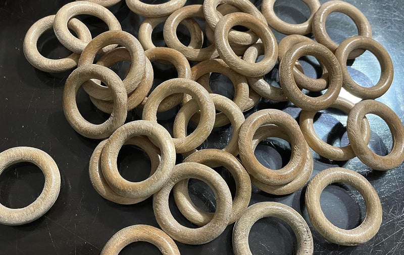 OMX ,1.5 Inch, Round Wooden Rings Set of 50 Pc Rings-Macrame, DIY Art and Craft, Jhula, Toran, Bag, Bunting, Door Hanging, Wall Hanging (1.5 Inch) - Image 5