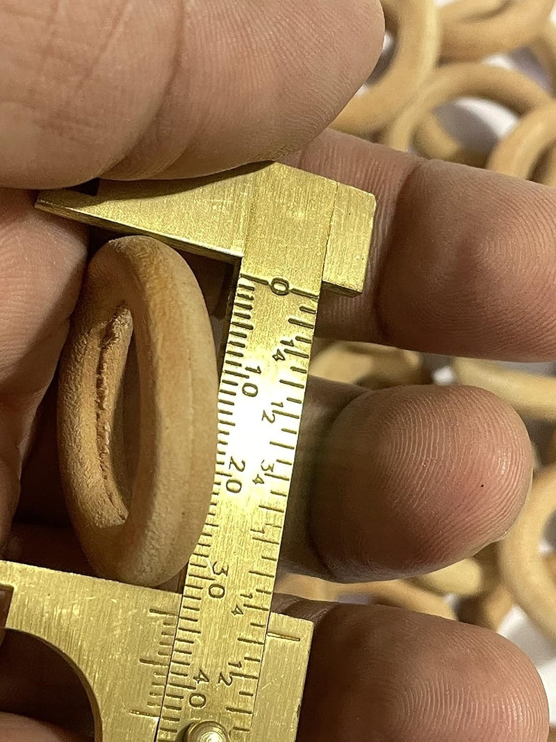 OMX ,1.5 Inch, Round Wooden Rings Set of 50 Pc Rings-Macrame, DIY Art and Craft, Jhula, Toran, Bag, Bunting, Door Hanging, Wall Hanging (1.5 Inch) - Image 2