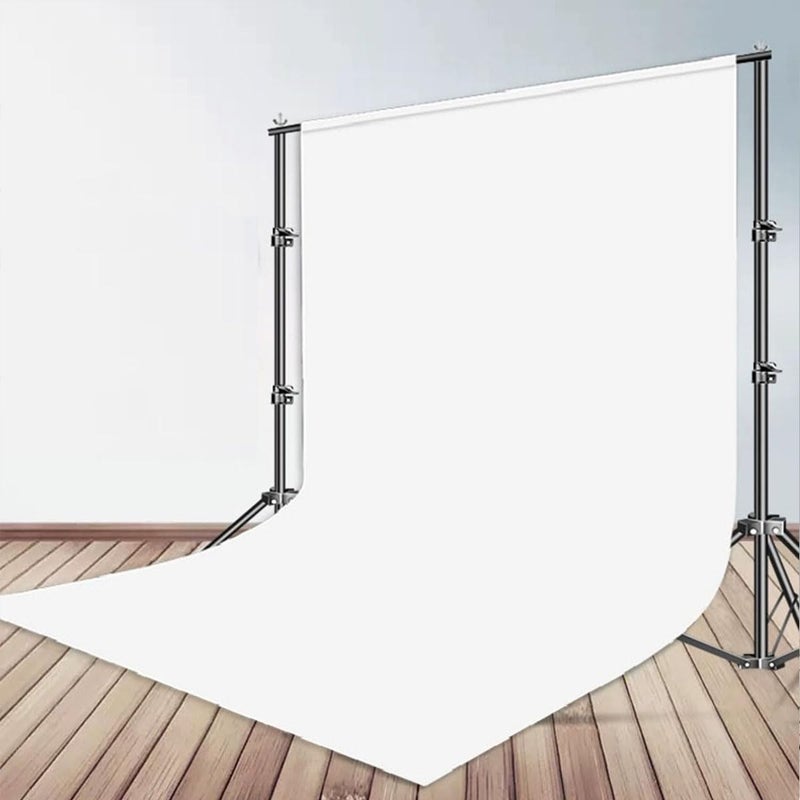 HMTfoto Solid Photography Backdrop Background Chromakey Muslin Portrait Background Screen for Photo Video Studioâ€¦ (White, 6x9ft) - Image 2