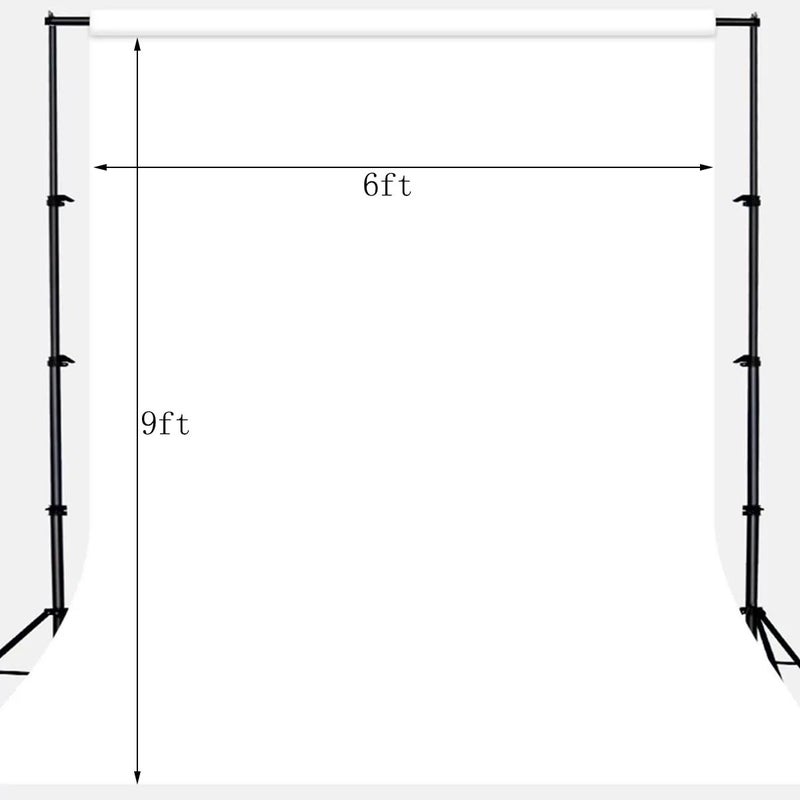 HMTfoto Solid Photography Backdrop Background Chromakey Muslin Portrait Background Screen for Photo Video Studioâ€¦ (White, 6x9ft) - Image 3