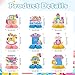Aposwow Rachell Teacher Party Decorations 9Pcs Cartoon English Teachers Honeycomb Centerpieces Rachel Girls Rainbow ABC Bus Table Decorations for Cartoon Teacher Fans Birthday Baby Shower Classroom Decor - Image 4