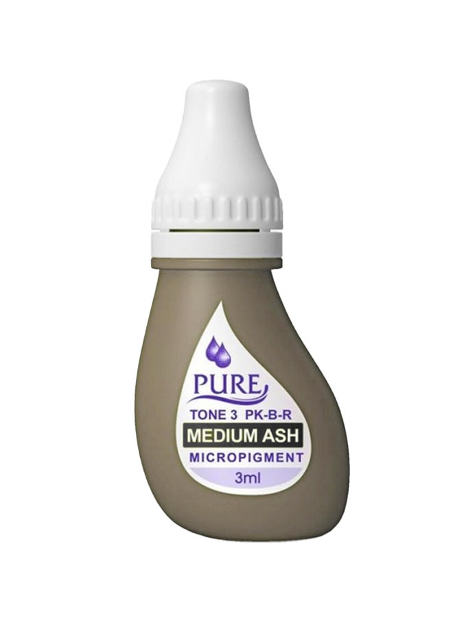 PURE صبغة الميكروبلايدينغ بدون خلط صبغة الحواجب لتظليل شعر الحواجب لون رمادي متوسط 3 مل × 6 زجاجات - Image 2
