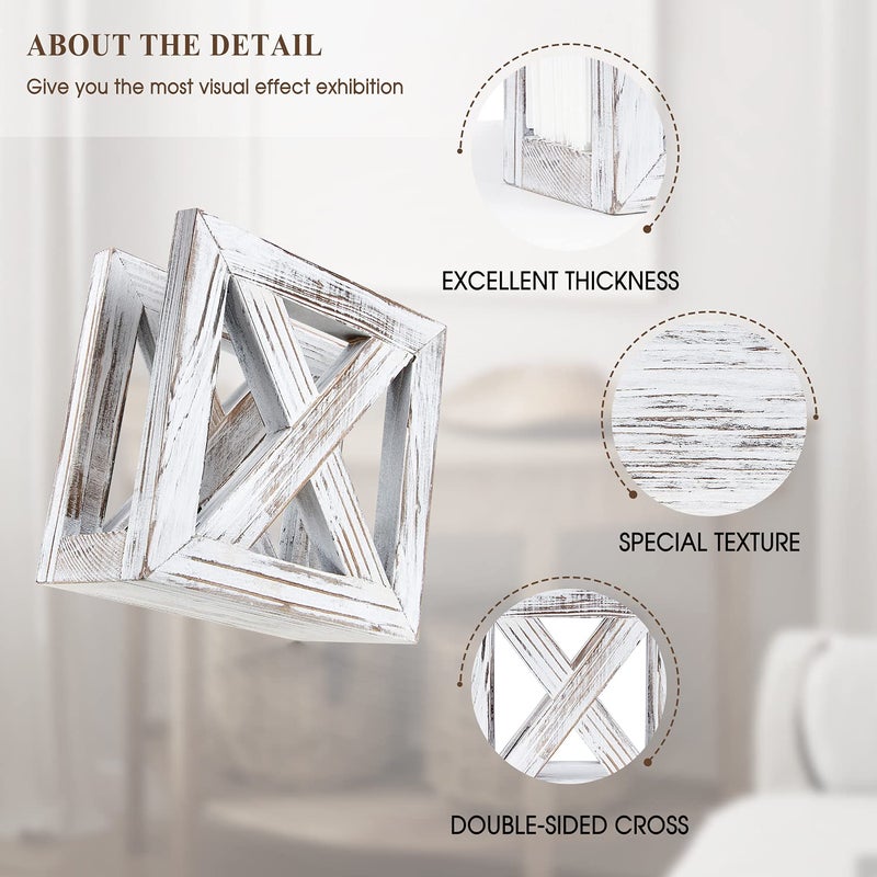 PUERSI Farmhouse Wooden Napkin Holder for Tables, Rustic Kitchen Decor for Counter, Ideal Napkin Dispenser for Dining Counter tops (White) - Image 2