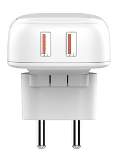 LDNIO LDNIO A2512Q Fast Charger Universal Plug With Type C Cable And Mini Dual USB Ports For Iphone 18W - White  - Image 1