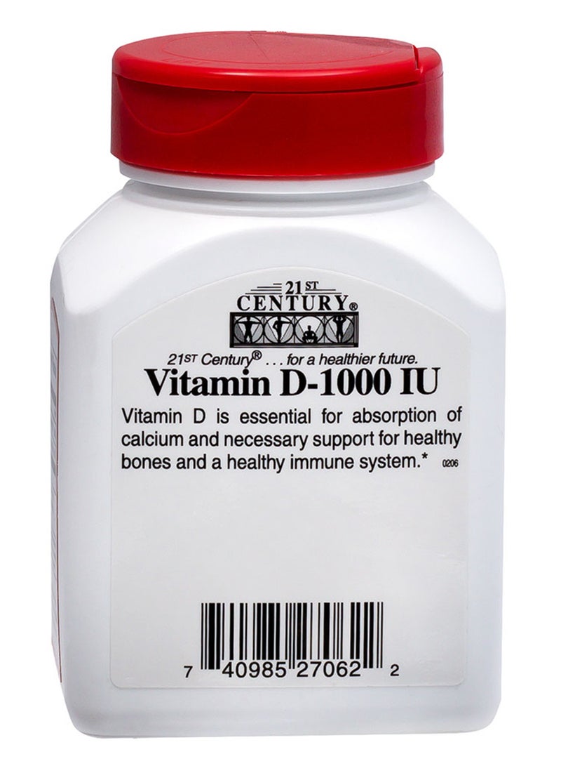 21st Century أقراص فيتامين د3 بتركيز عالٍ 1000 وحدة دولية لصحة العظام والمناعة، عبوة تحتوي على 110 قرص - Image 2