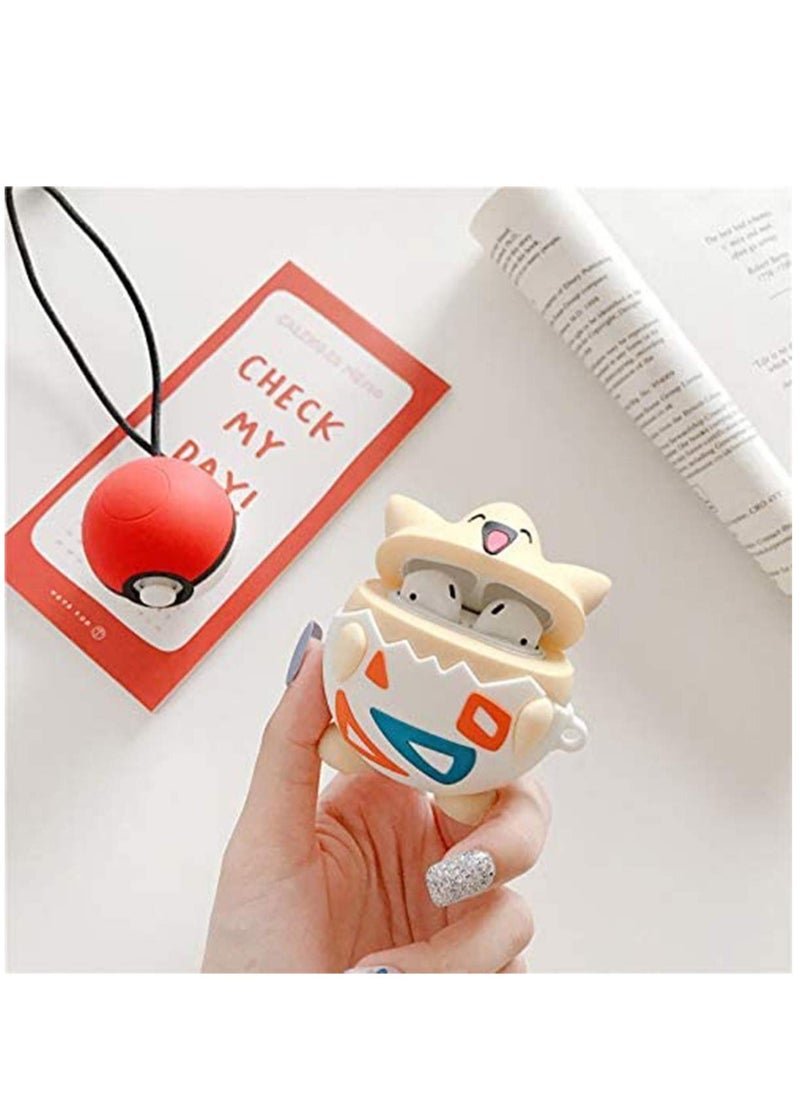 KASTWAVE - Case for Apple Airpods 1&2, Cute 3D Funny Cartoon Character Soft Silicone Catalyst Cover, Fashion Cases for Girls Kids Teens Air pods - Image 1