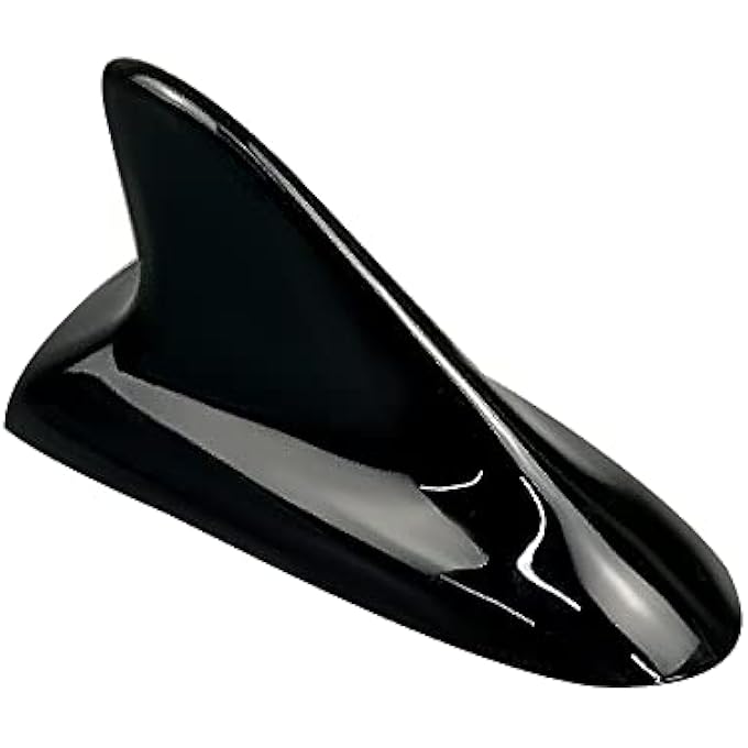 idain Auto Car Shark Fin Universal Roof Antenna Dummy Aerial For Decoration Only Black - Image 1