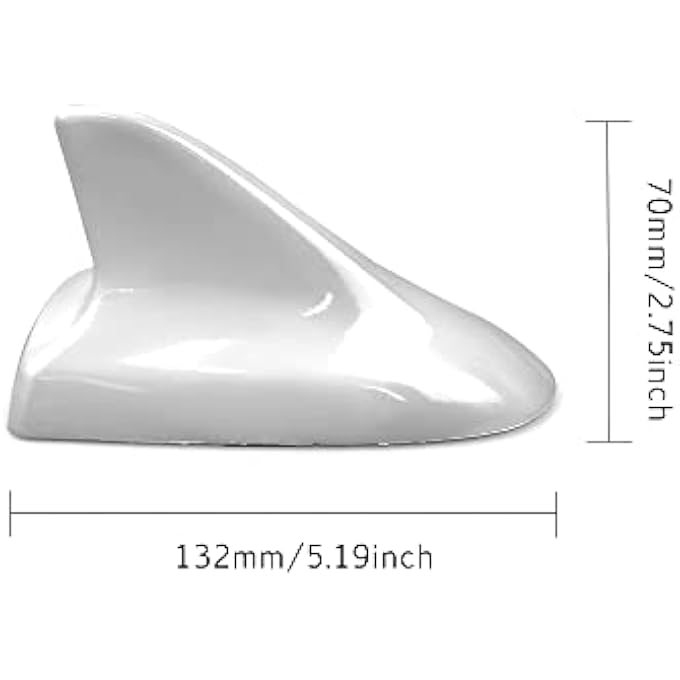 idain Auto Car Shark Fin Universal Roof Antenna Dummy Aerial For Decoration Only Black - Image 2