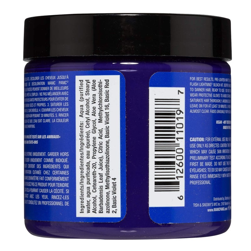 MANIC PANIC Classic Lie Locks Semi Permanent Hair Color - Medium Indigo Purple Hair Dye for Women & Men That Lasts 4-6 Weeks - Vegan, Ammonia & Cruelty-Free - Create & Mix Custom Shades (4oz) - Image 2