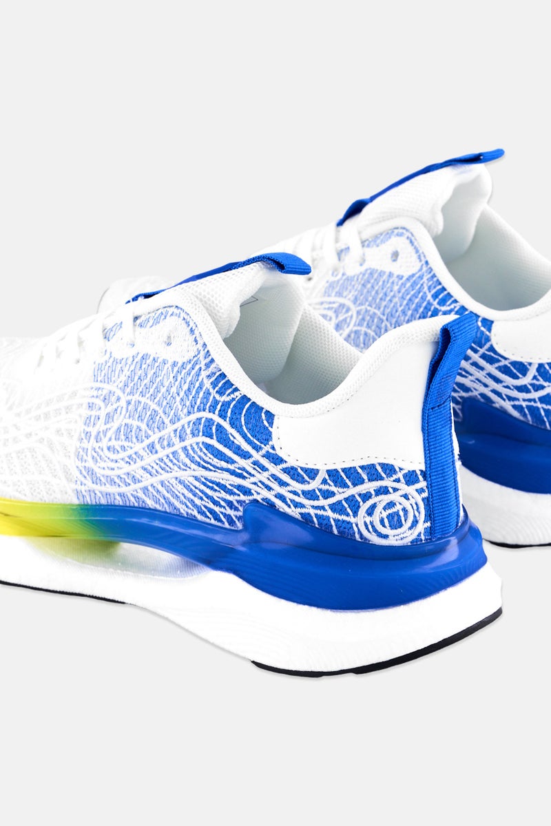 RBX Men Embroidered Mesh Lace Up Running Shoes, Multicolor - Image 2