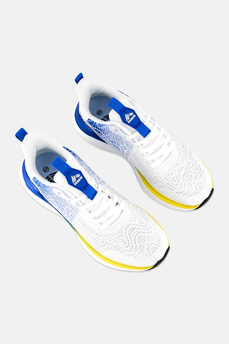 RBX Men Embroidered Mesh Lace Up Running Shoes, Multicolor - Image 4