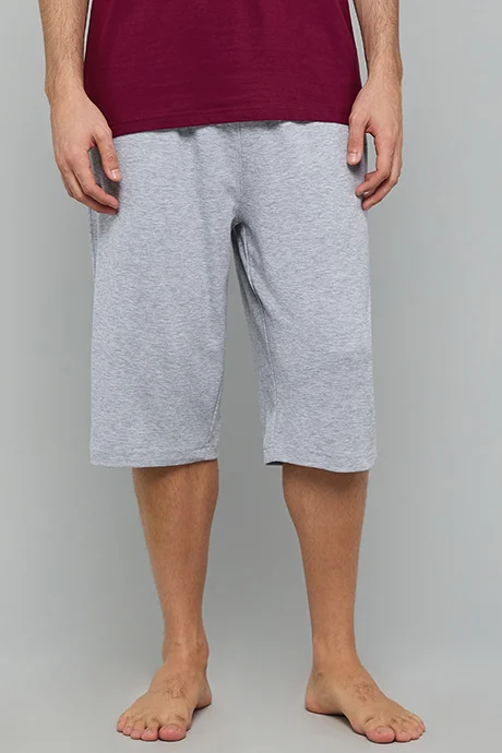 أر أند بي Solid Lounge Shorts with Drawstring Waist