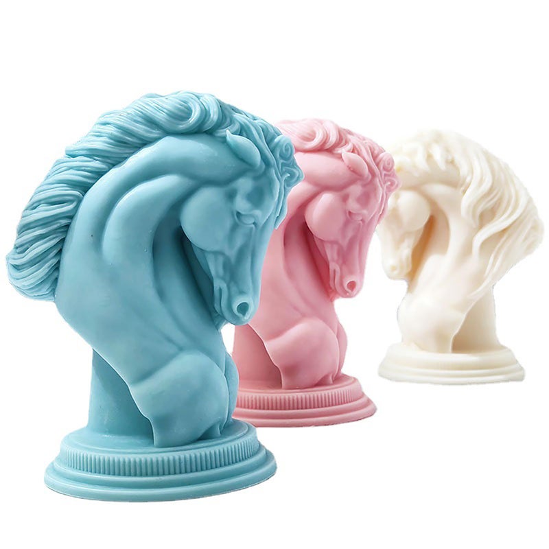 ESEENS Horse Head Molds Horse Candle Resin Mold - Resin Casting Silicone Molds for Home Decor & Candle Making Wave Spiral Mold - Image 3