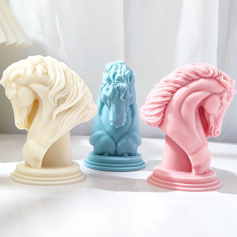 ESEENS Horse Head Molds Horse Candle Resin Mold - Resin Casting Silicone Molds for Home Decor & Candle Making Wave Spiral Mold - Image 5