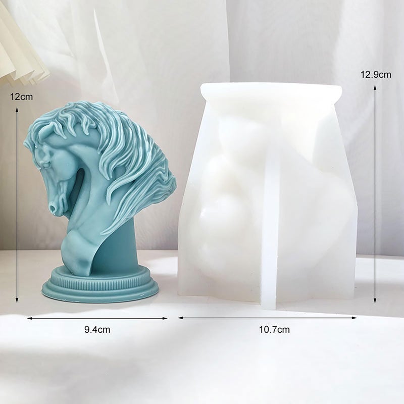 ESEENS Horse Head Molds Horse Candle Resin Mold - Resin Casting Silicone Molds for Home Decor & Candle Making Wave Spiral Mold - Image 4