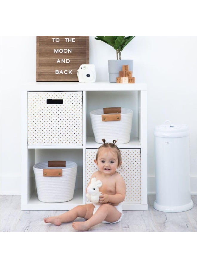Ubbi Steel Diaper Pail, Odor Locking, No Special Bag Required, Award-Winning, Registry Must-Have, White - Image 3