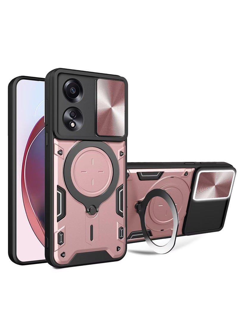 OPPO A78 5G الهاتف المحمول تغطية واقية ، انزلاق الكاميرا عدسة الغطاء ، 360 درجة قوس الدورية خاتم