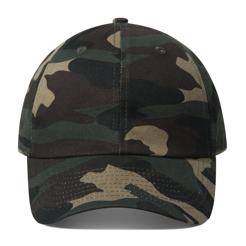 GADIEMKENSD Blank Baseball Cap Washed Cotton Hat for Men Women Unconstructed Soft Basic Hat Unisex Custom Items Plain Caps Dad Hats for Outdoor Sports Golf Running Hiking Camo Army Green - Image 3