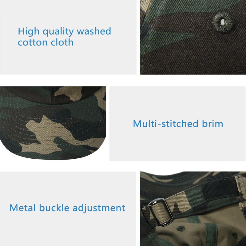 GADIEMKENSD Blank Baseball Cap Washed Cotton Hat for Men Women Unconstructed Soft Basic Hat Unisex Custom Items Plain Caps Dad Hats for Outdoor Sports Golf Running Hiking Camo Army Green - Image 5