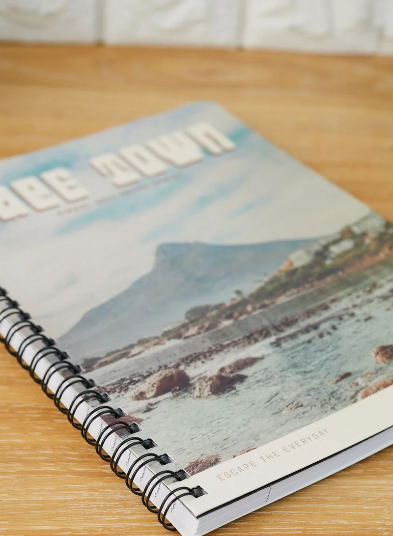 Typo Saf Travel Poster A5 Recycled Notebook
