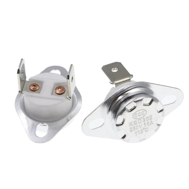 Normally Open KSD302 16A 250V 40-180 Degree Ceramic KSD301 Closed Temperature Switch Thermostat 45 55 60 65 70 75 80 85 1Pcs(Normally Open,125C) - Image 1