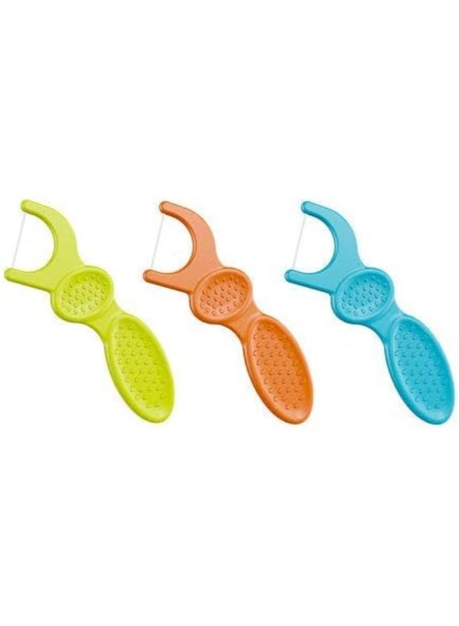 Plackers, Kid's Dual Gripz, Dental Flossers with Fluoride, Fruit Smoothie Swirl, 75 Count - Image 2