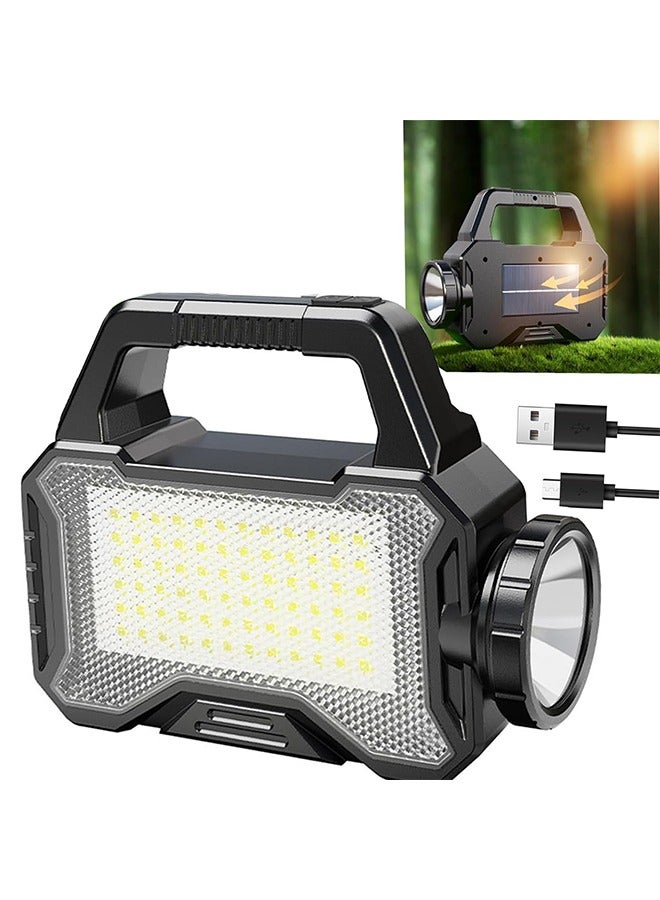 YelaJoy Solar Flashlights for Emergencies,LED Solar Camping Lights,Capacity Battery for Quick Charging,Multi-Functional Flashlights for Emergencies,Perfect for Power Outages,Outdoor Camping,and Hiking-1PCS - Image 1