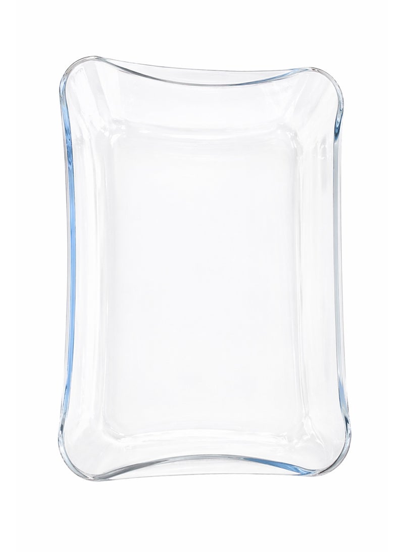 Home Pro 30 cm Rectangular Glass Baking Dish – Clear  Serving Tray for Oven & Table Use - Image 1