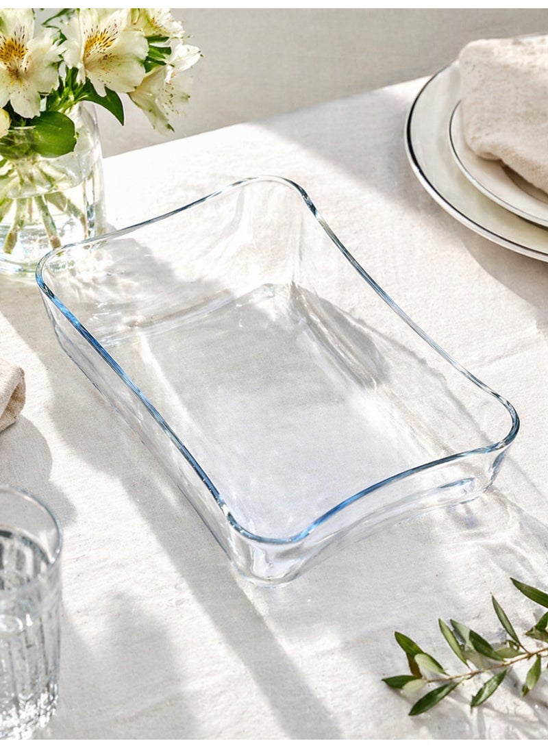 Home Pro 30 cm Rectangular Glass Baking Dish – Clear  Serving Tray for Oven & Table Use - Image 2