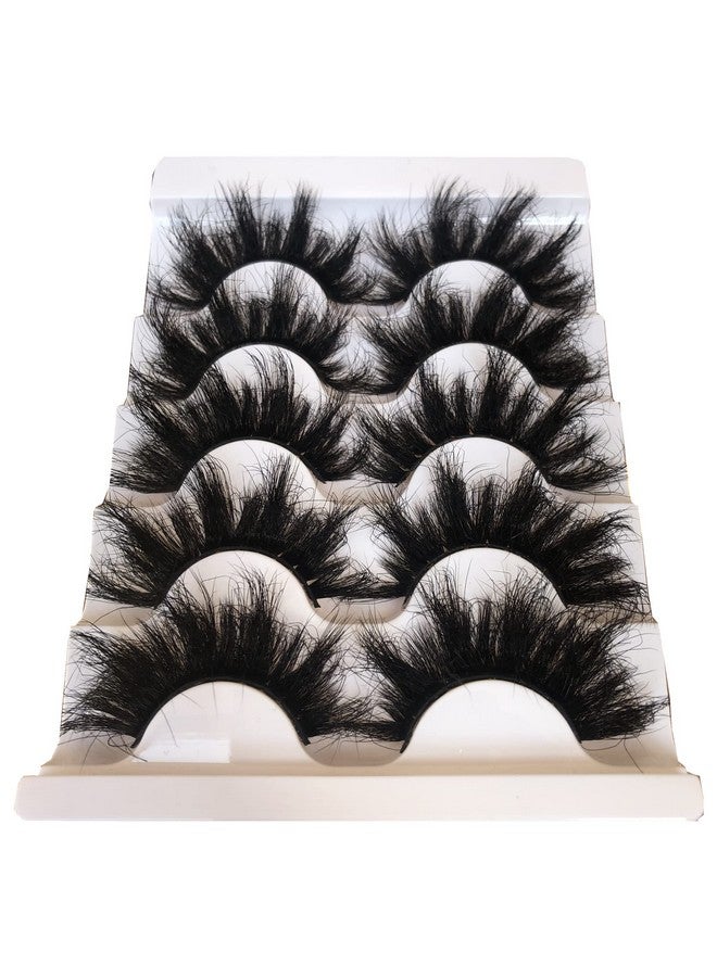 Gmagictobo False Eyelashes Fluffy 25Mm Lashes Dramatic Faux 3D Mink Lashes Pack Long Thick Volume Crisscrossed Soft False Lashes 5 Pairs Multipack - Image 3
