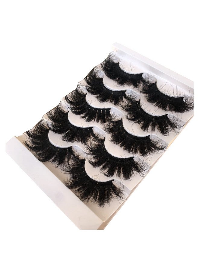 Gmagictobo False Eyelashes Fluffy 25Mm Lashes Dramatic Faux 3D Mink Lashes Pack Long Thick Volume Crisscrossed Soft False Lashes 5 Pairs Multipack - Image 5