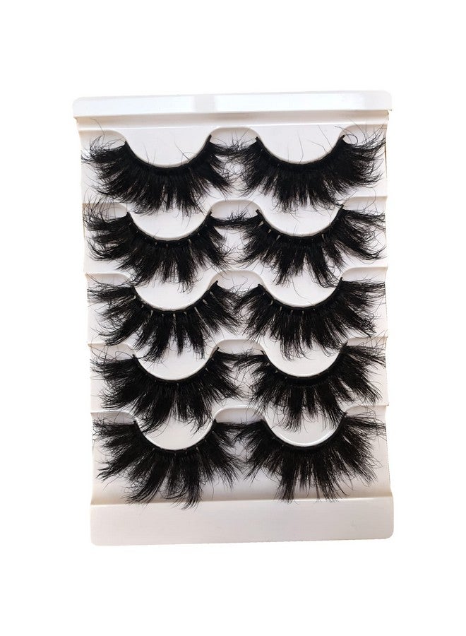 Gmagictobo False Eyelashes Fluffy 25Mm Lashes Dramatic Faux 3D Mink Lashes Pack Long Thick Volume Crisscrossed Soft False Lashes 5 Pairs Multipack - Image 2