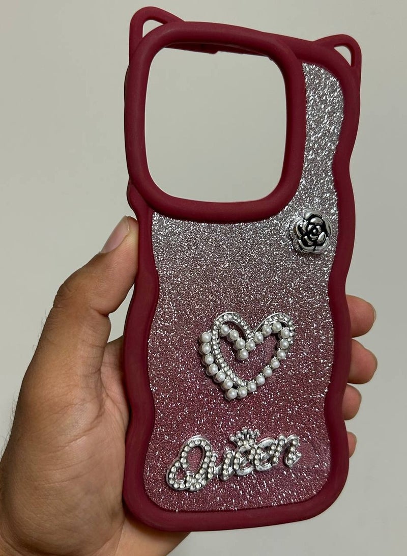 Queen Heart Back Cover Compatible with Realme Note 60  - Image 1