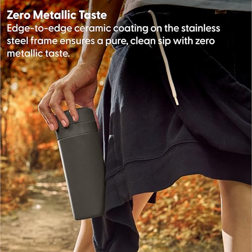 WP W&P Porter Insulated Bottle 16 oz | Clean Taste Ceramic Coating for Water, Coffee, & Tea | Wide Mouth Vacuum Insulated | Dishwasher Safe, Cream - Image 3