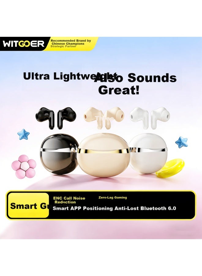 Witgoer Smart App Bluetooth In-ear Wireless Earphones Latest Noise Cancelling High-quality Sound Comfortable Long Battery Life For Women Gaming Sports Students - Image 1